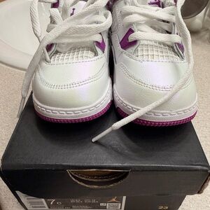Jordan Baby Sneakers in White and Purple